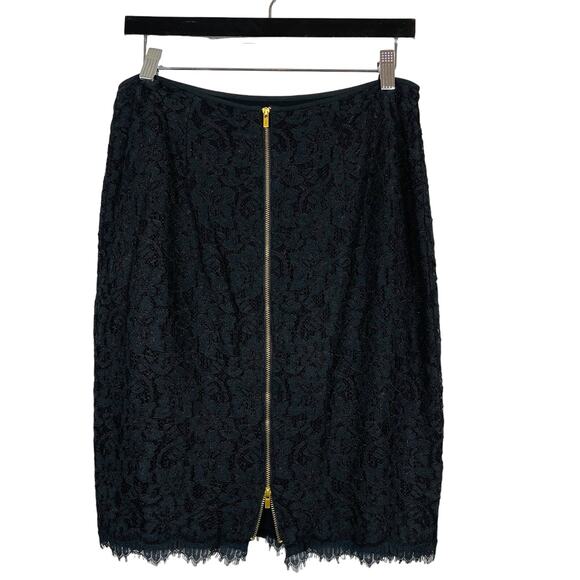 Diane Von Furstenberg Lace Pencil Skirt Black - 8 - Picture 1 of 5